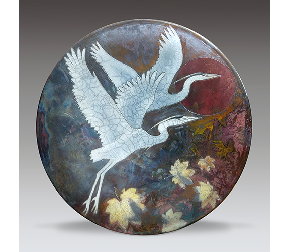 "Herons/Moon/Leaves" Wall Plate - Dave & Boni Deal